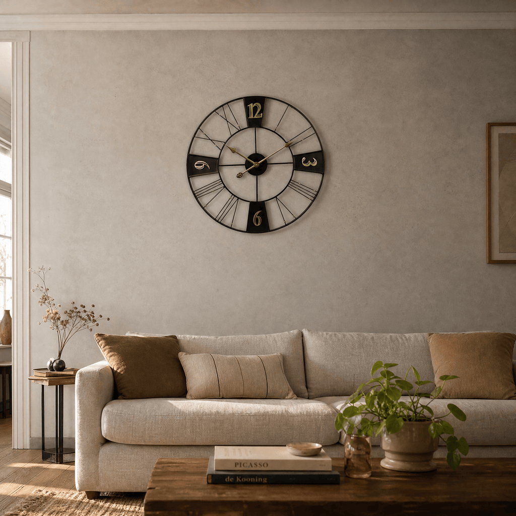 Royal Opera Wall Clock Industrial Roman Numerals