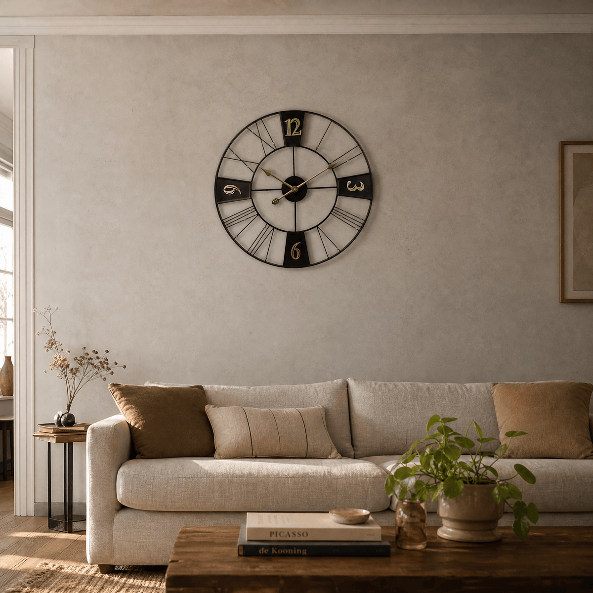Royal Opera Wall Clock Industrial Roman Numerals
