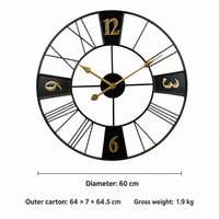 Royal Opera Wall Clock Industrial Roman Numerals
