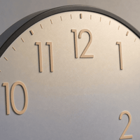 Royal Opera Wall Clock Raised Numbers Geometric Dial