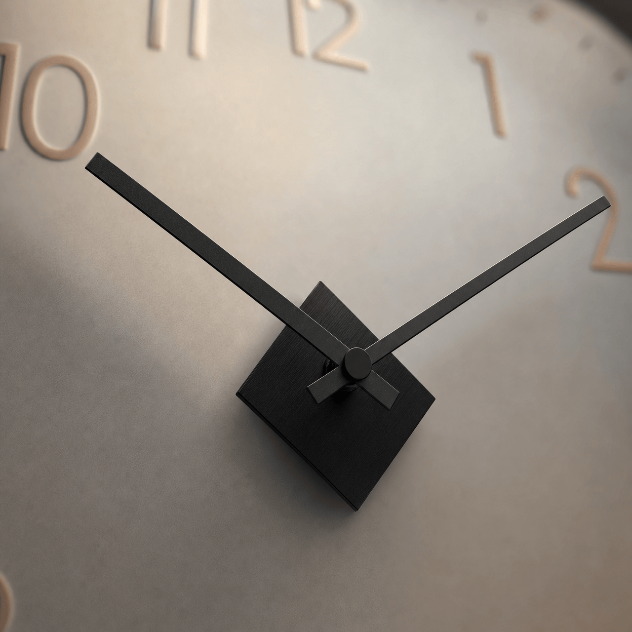 Royal Opera Wall Clock Raised Numbers Geometric Dial