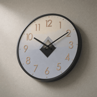Royal Opera Wall Clock Raised Numbers Geometric Dial