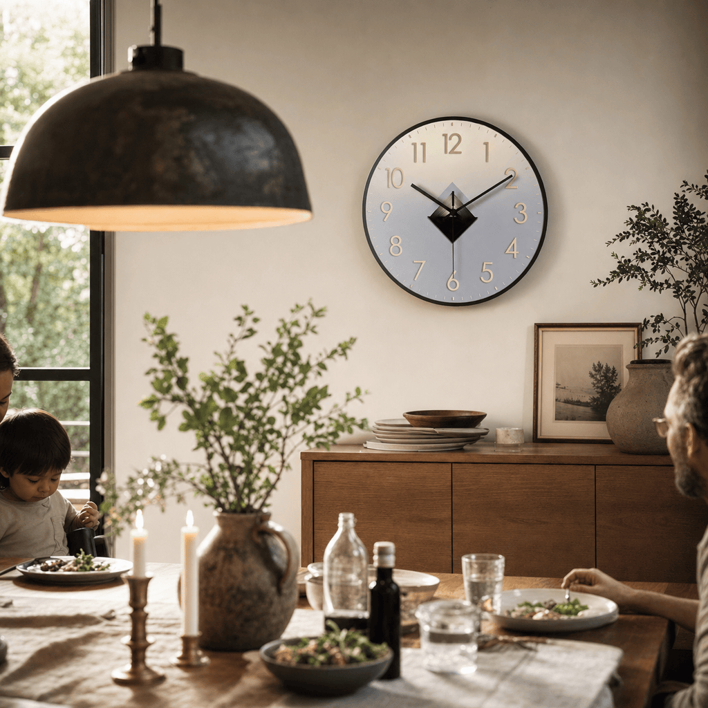 Royal Opera Wall Clock Raised Numbers Geometric Dial