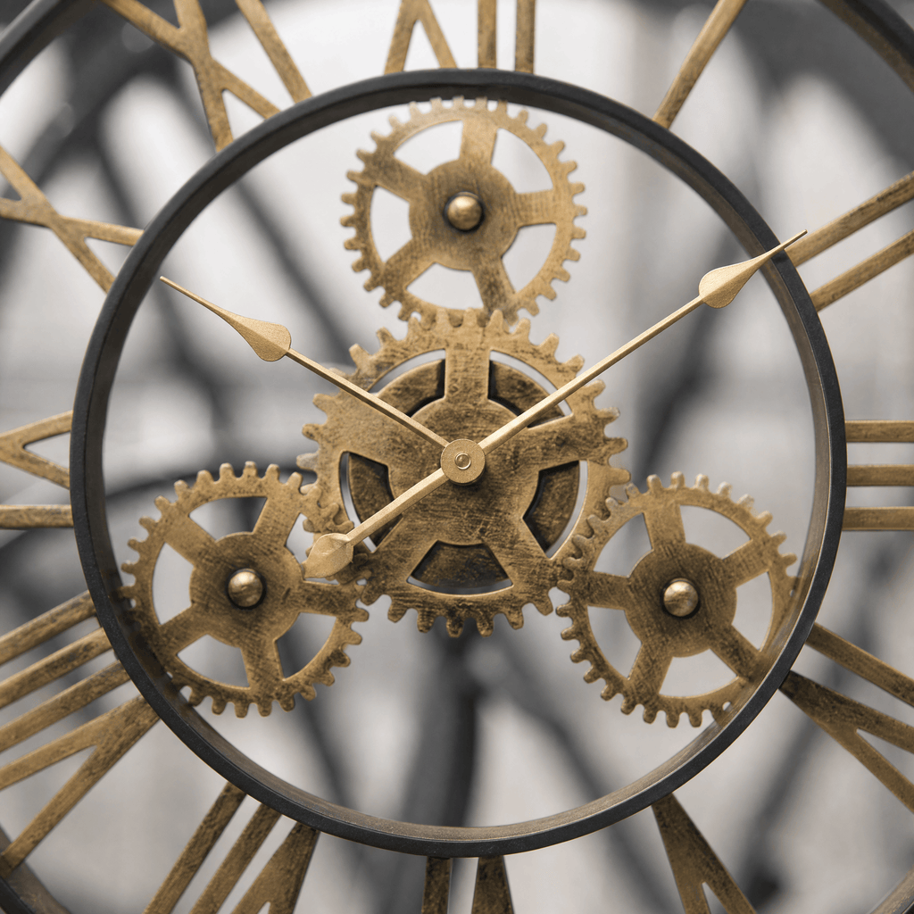 Royal Opera Wall Clock Steampunk Exposed Gears