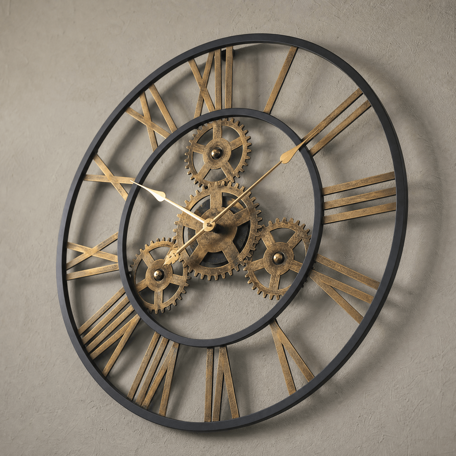 Royal Opera Wall Clock Steampunk Exposed Gears