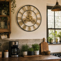 Royal Opera Wall Clock Steampunk Exposed Gears