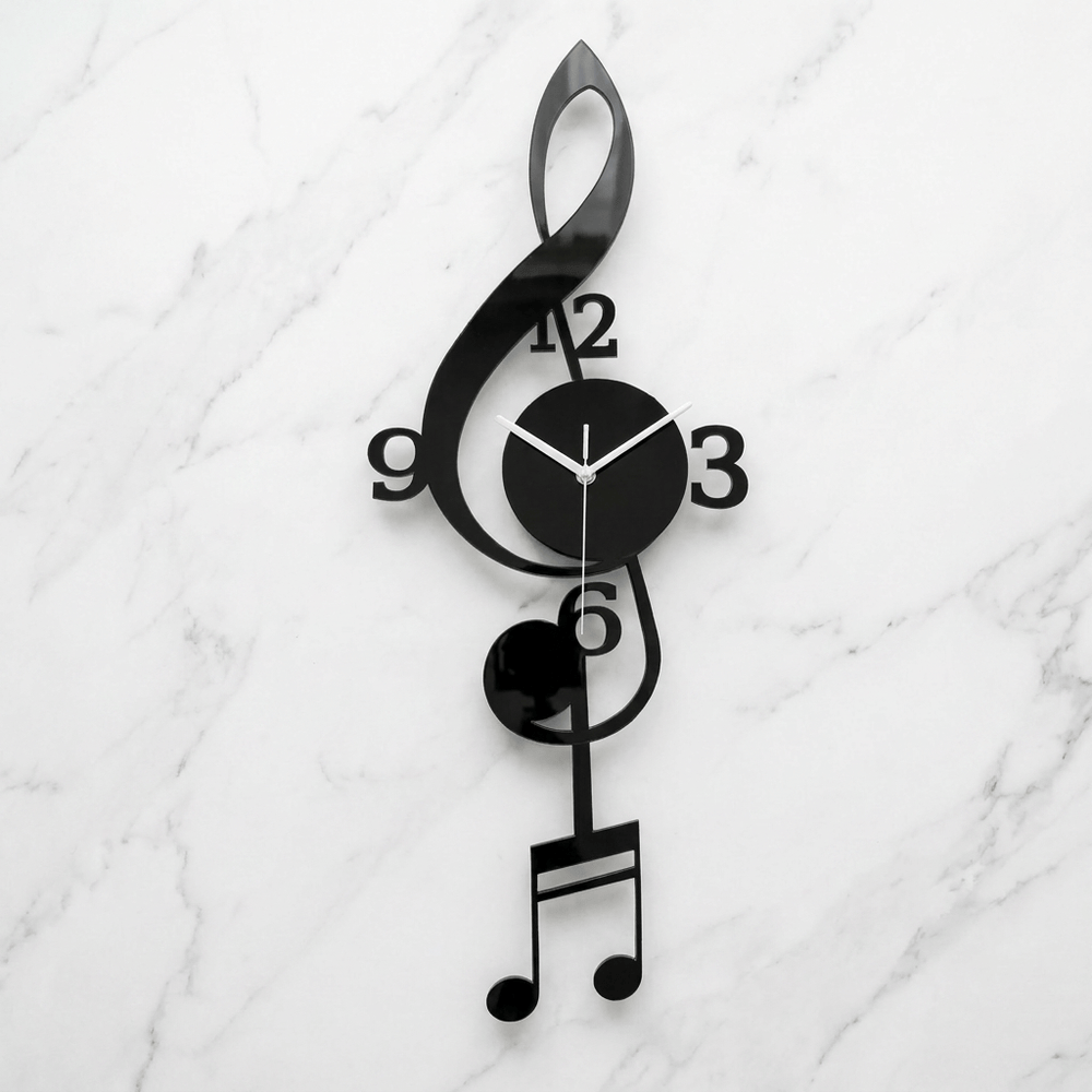 Royal Opera Wall Clock Treble Clef Silent Movement