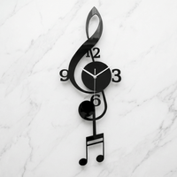 Royal Opera Wall Clock Treble Clef Silent Movement