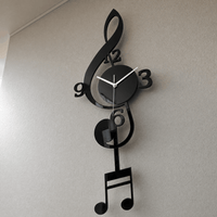 Royal Opera Wall Clock Treble Clef Silent Movement