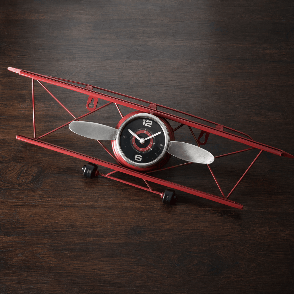 Royal Opera Wall Clock Vintage Biplane Kids