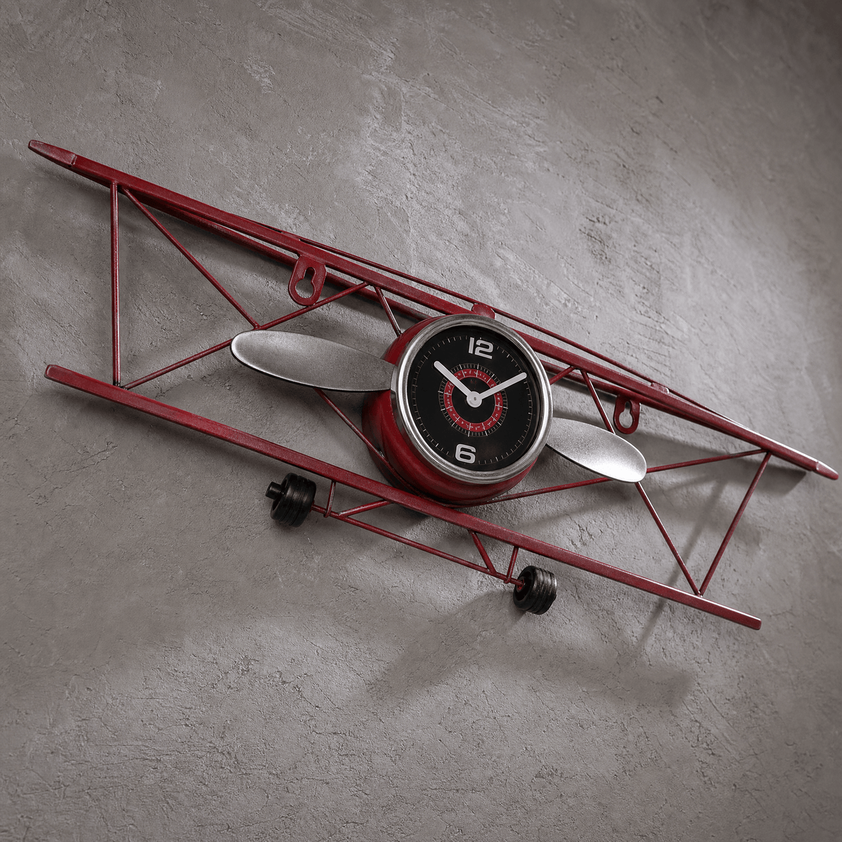 Royal Opera Wall Clock Vintage Biplane Kids