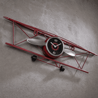 Royal Opera Wall Clock Vintage Biplane Kids
