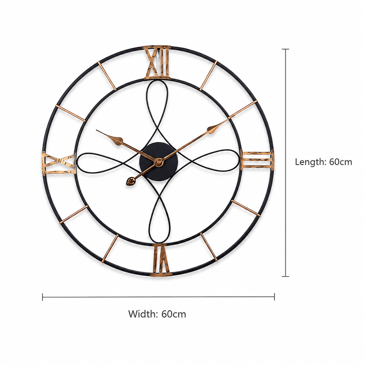 Royal Opera Wall Clock Vintage Roman Numerals