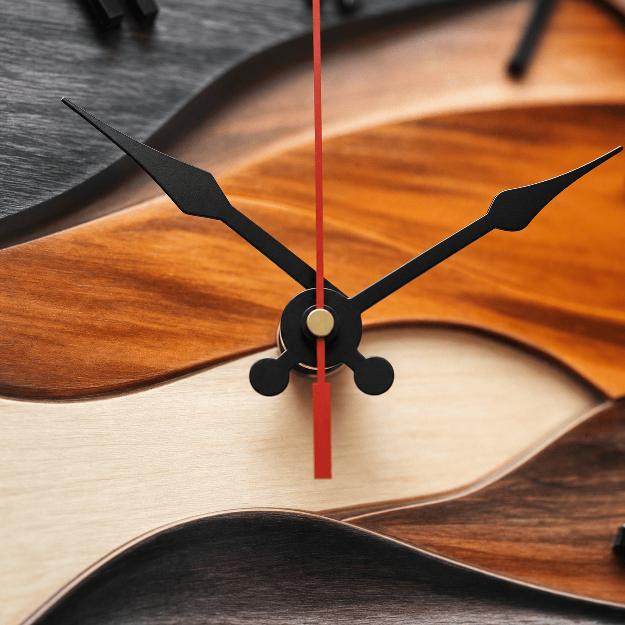 Royal Opera Wavy Layered Wooden Wall Clock Silent