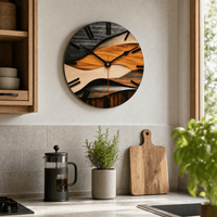 Royal Opera Wavy Layered Wooden Wall Clock Silent