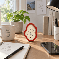 Royal Opera Wavy Wooden Table Clock