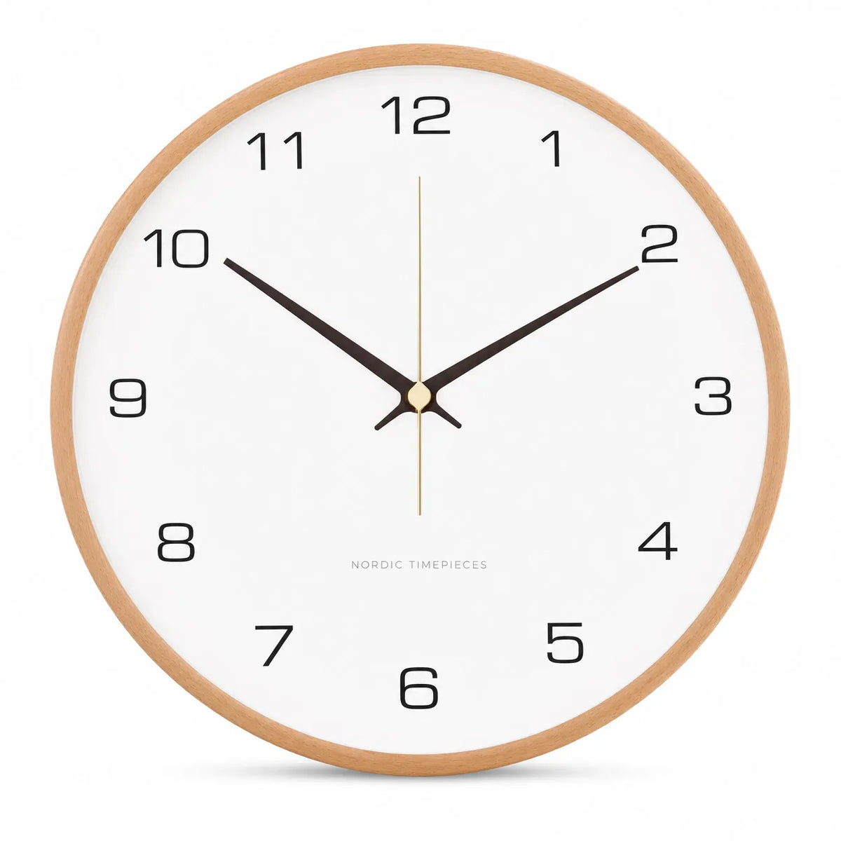 Royal Opera White / 25 cm Scandinavian Solid Wood Wall Clock