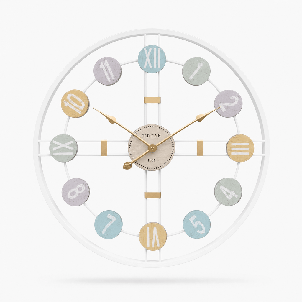 Royal Opera White / 50 cm Retro 3D Roman Numeral Wall Clock