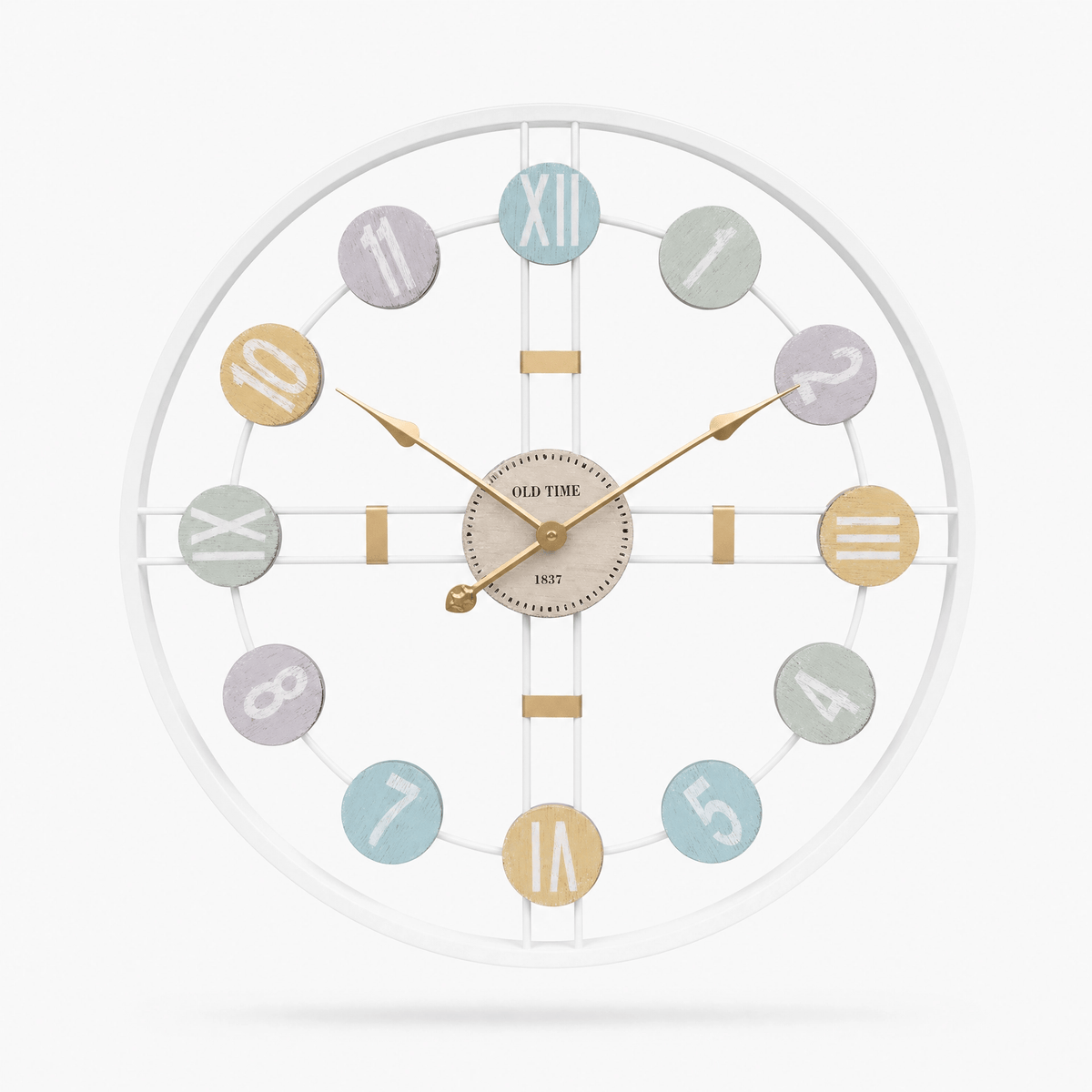 Royal Opera White / 50 cm Retro 3D Roman Numeral Wall Clock
