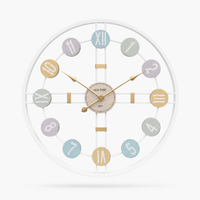 Royal Opera White / 50 cm Retro 3D Roman Numeral Wall Clock