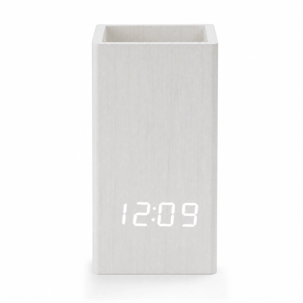 Royal Opera White Alarm Clock Digital Pen Holder