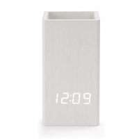 Royal Opera White Alarm Clock Digital Pen Holder