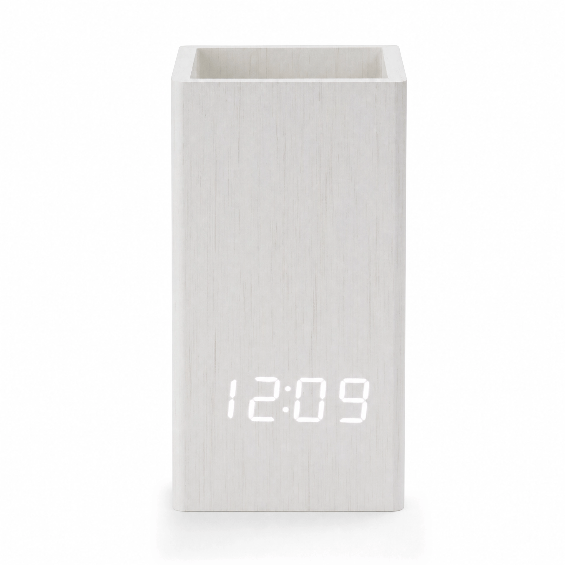 Royal Opera White Alarm Clock Digital Pen Holder