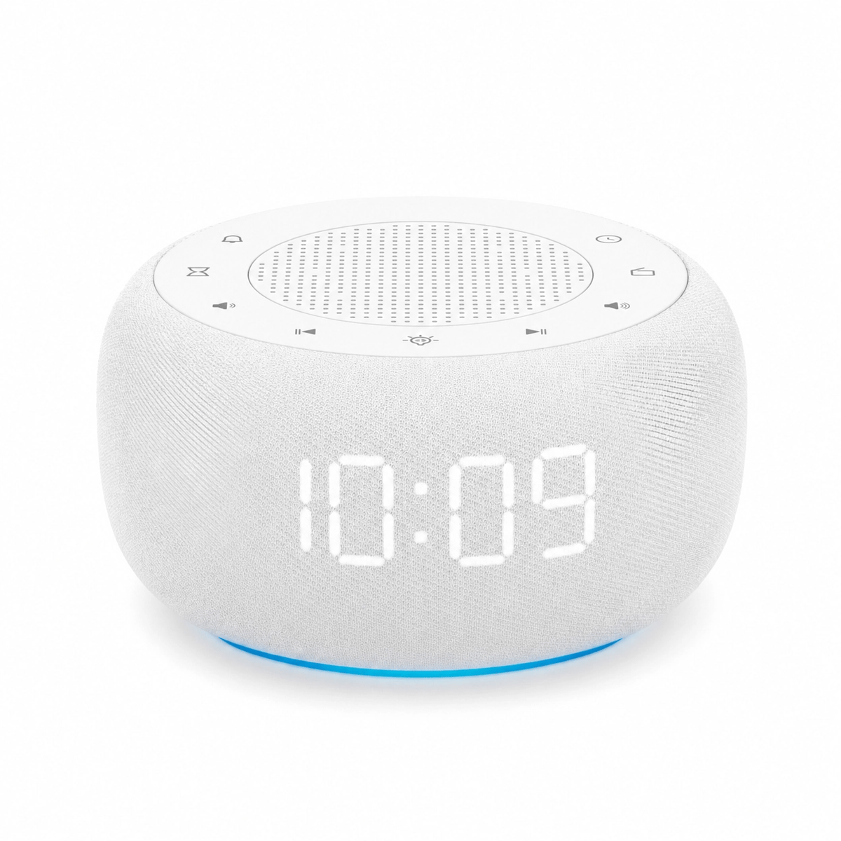Royal Opera White Bluetooth Digital Alarm Clock
