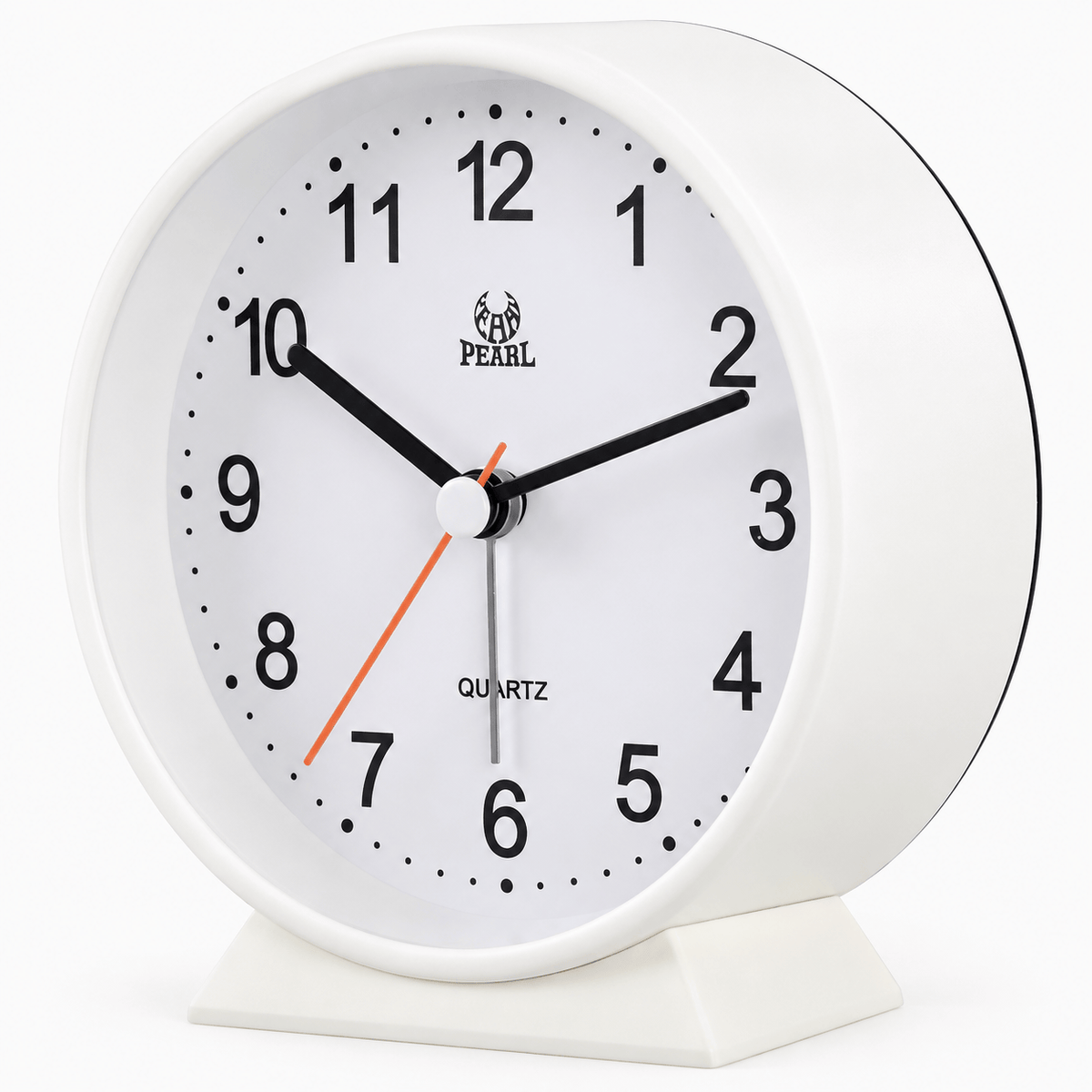 Royal Opera White Classic Twin Bell Silent Alarm Clock