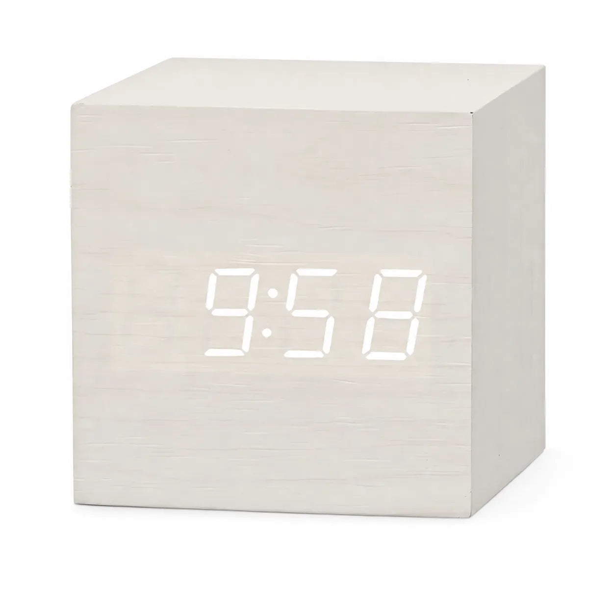 Royal Opera White Digital Alarm Clock USB Charging Snooze