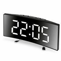 Royal Opera White Digital Clock Curved LED Silent