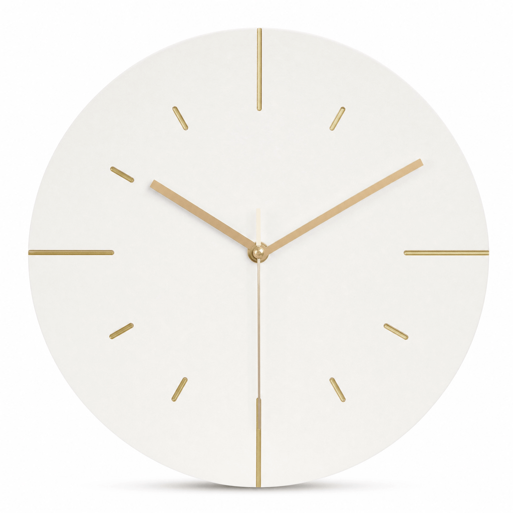 Royal Opera White Minimalist Living Room Wall Clock