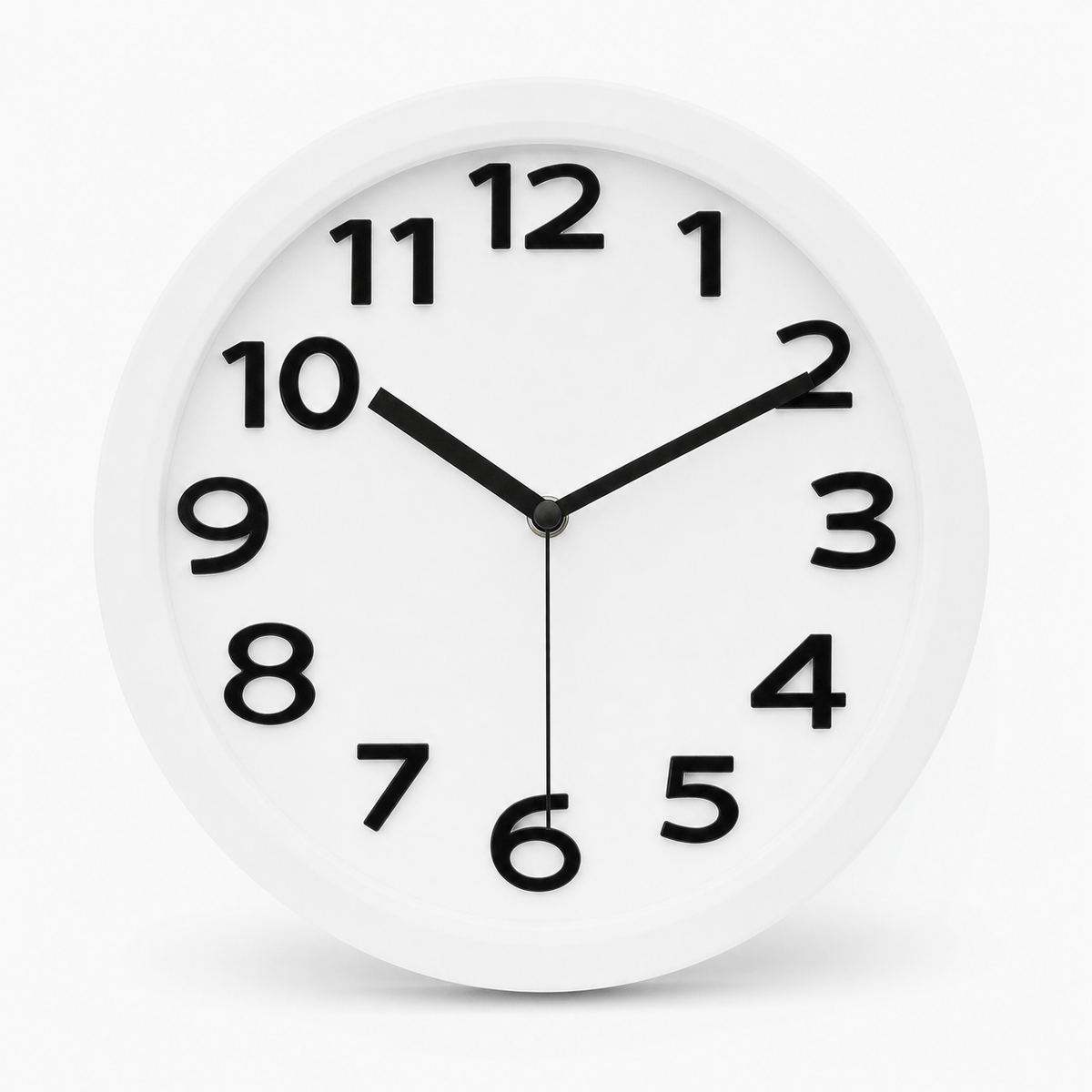 Royal Opera White Minimalist Silent Wall Clock Easy Read