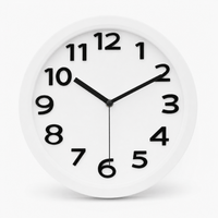 Royal Opera White Minimalist Silent Wall Clock Easy Read