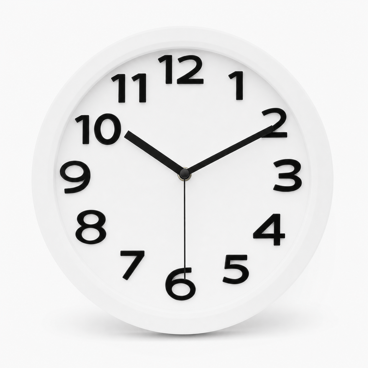 Royal Opera White Minimalist Silent Wall Clock Easy Read