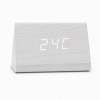 Royal Opera White Modern Triangular LED Alarm Clock