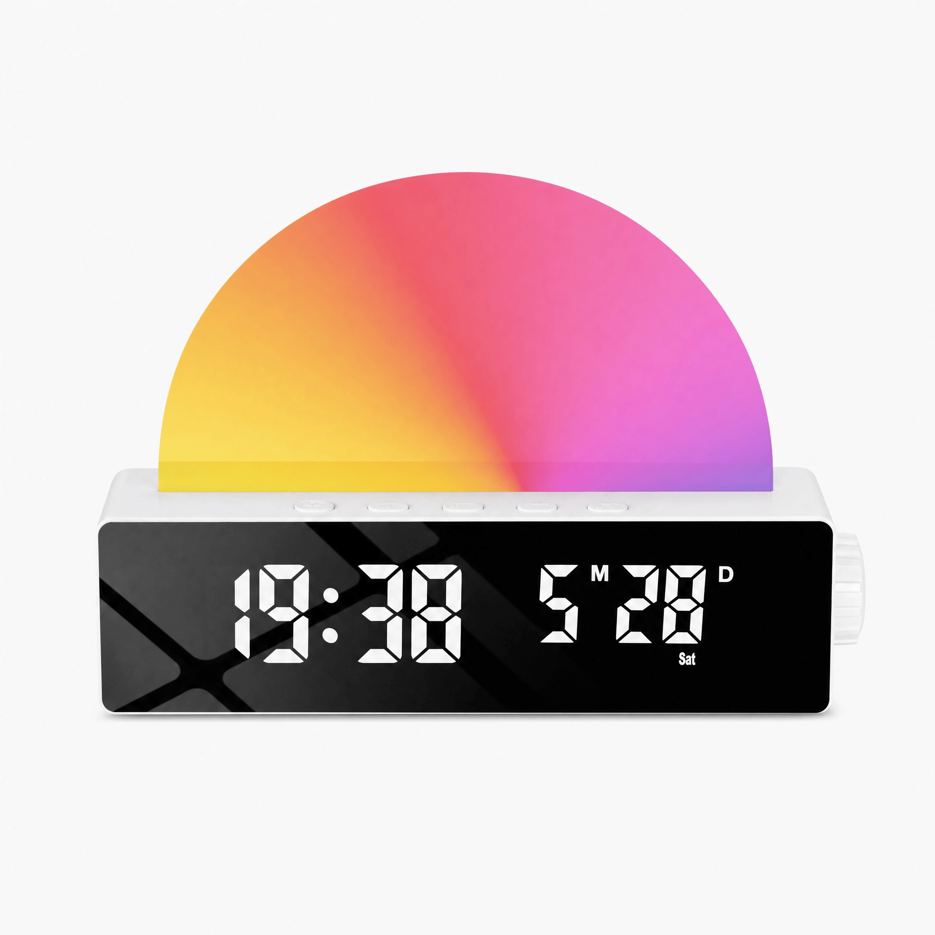 Royal Opera White Sunrise Alarm Clock USB Charging
