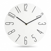 Royal Opera White Wall Clock Modern Stylized Numbers