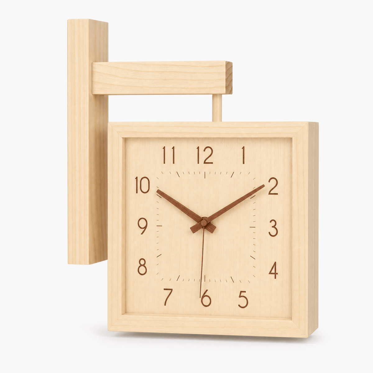 Royal Opera Wood Scandinavian Double Sided Wall Clock