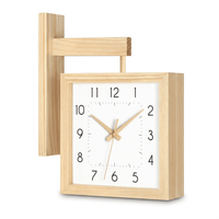 Royal Opera Wood - White Scandinavian Double Sided Wall Clock