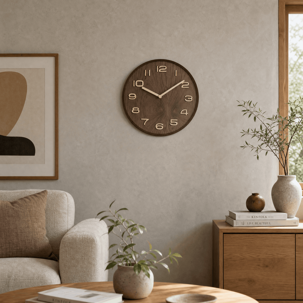 Royal Opera Wooden Clock Two Tone Silent