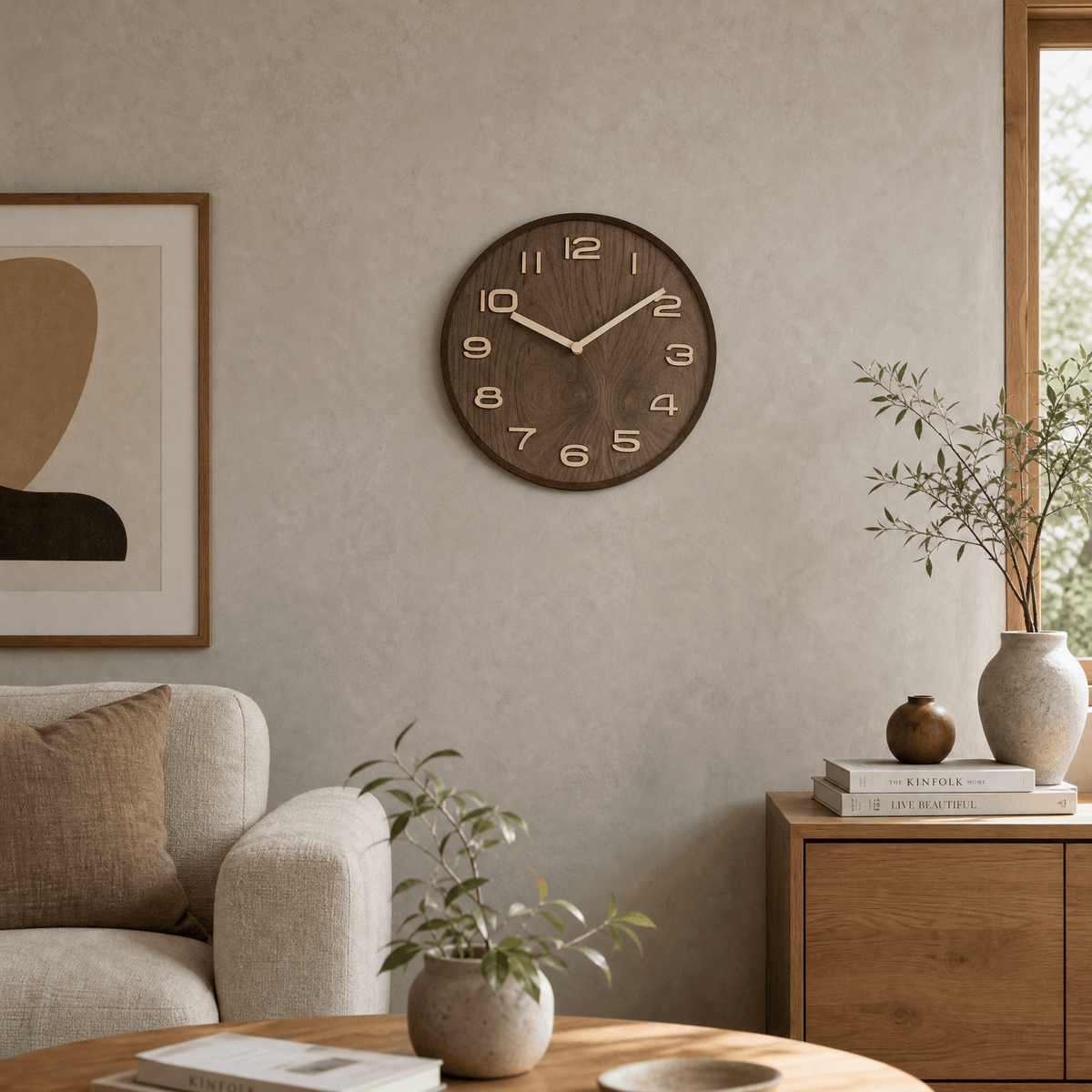 Royal Opera Wooden Clock Two Tone Silent