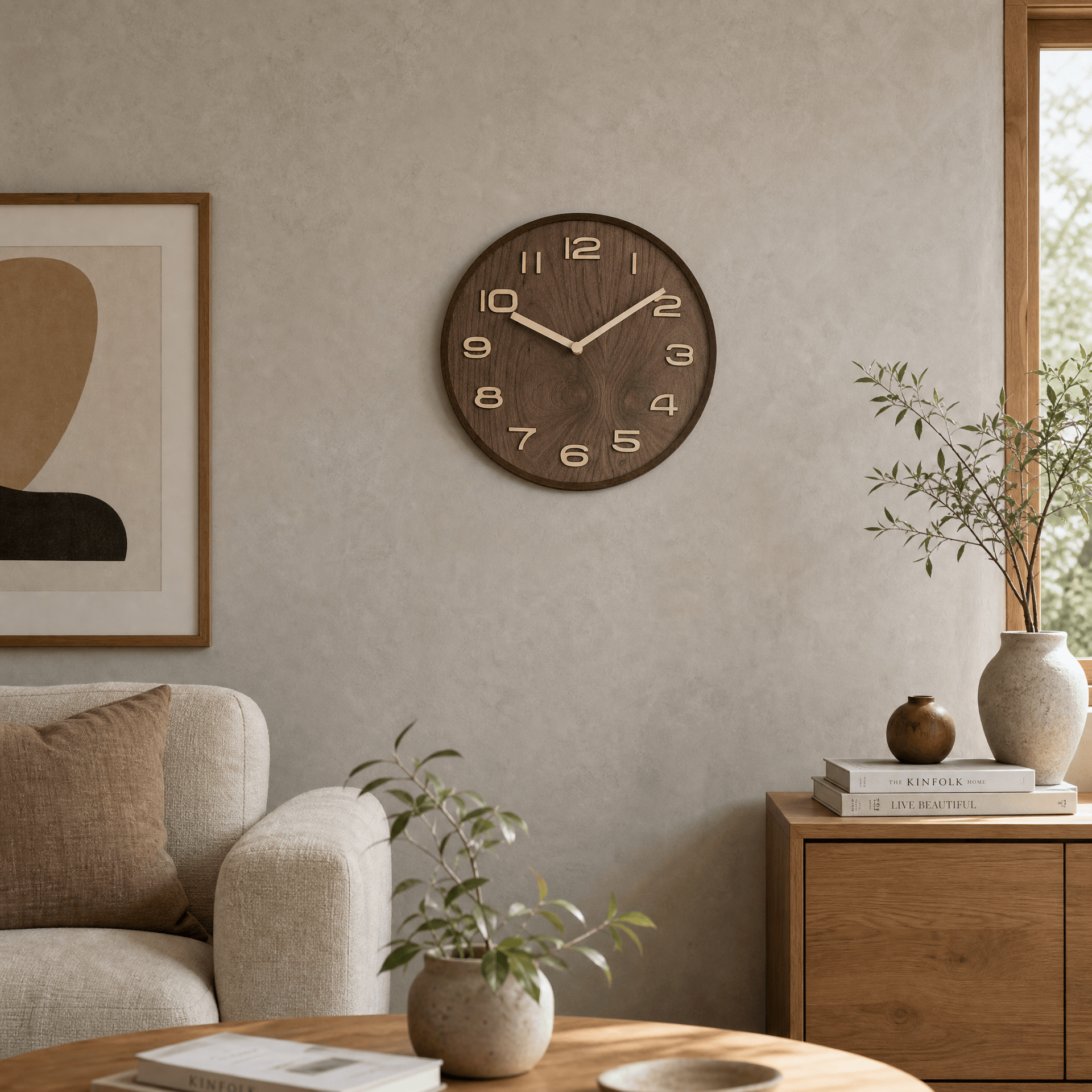 Royal Opera Wooden Clock Two Tone Silent