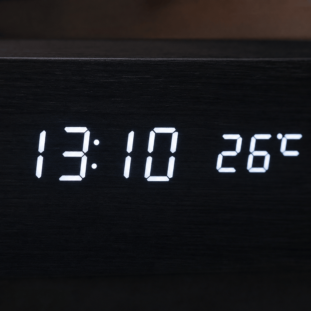 Royal Opera Wooden Digital Alarm Clock Multifunction