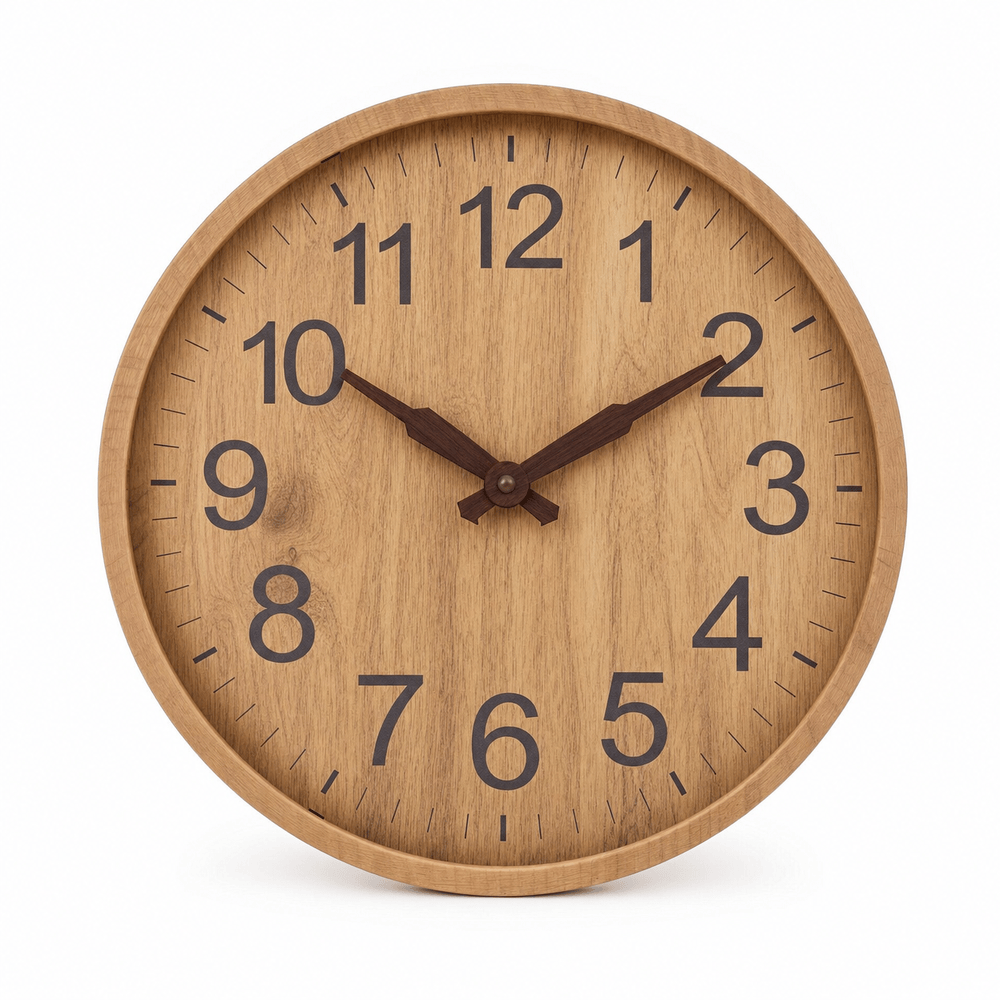 Royal Opera Wooden Modern Wooden Wall Clock Easy Read