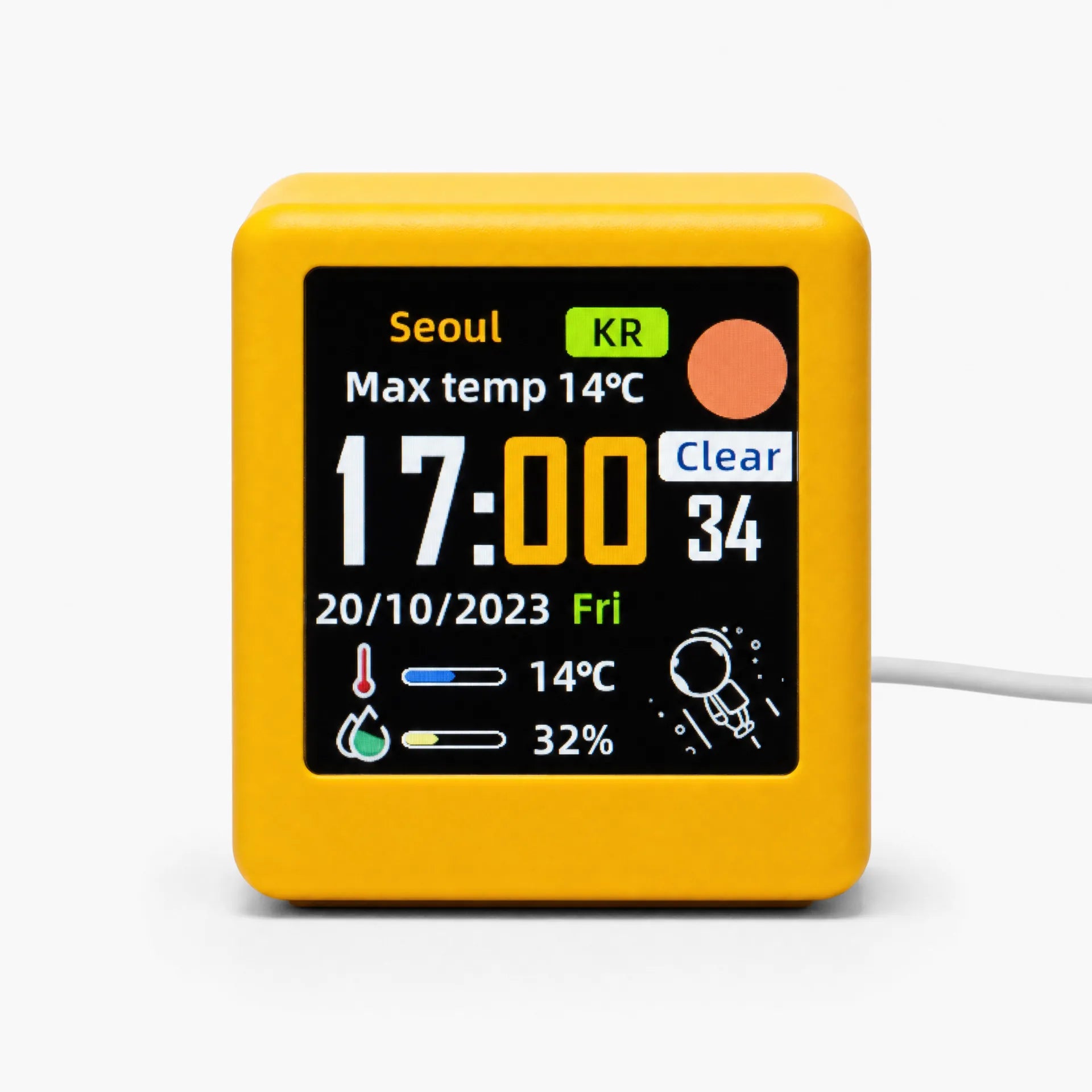 Royal Opera Yellow Alarm Clock Smart Portable