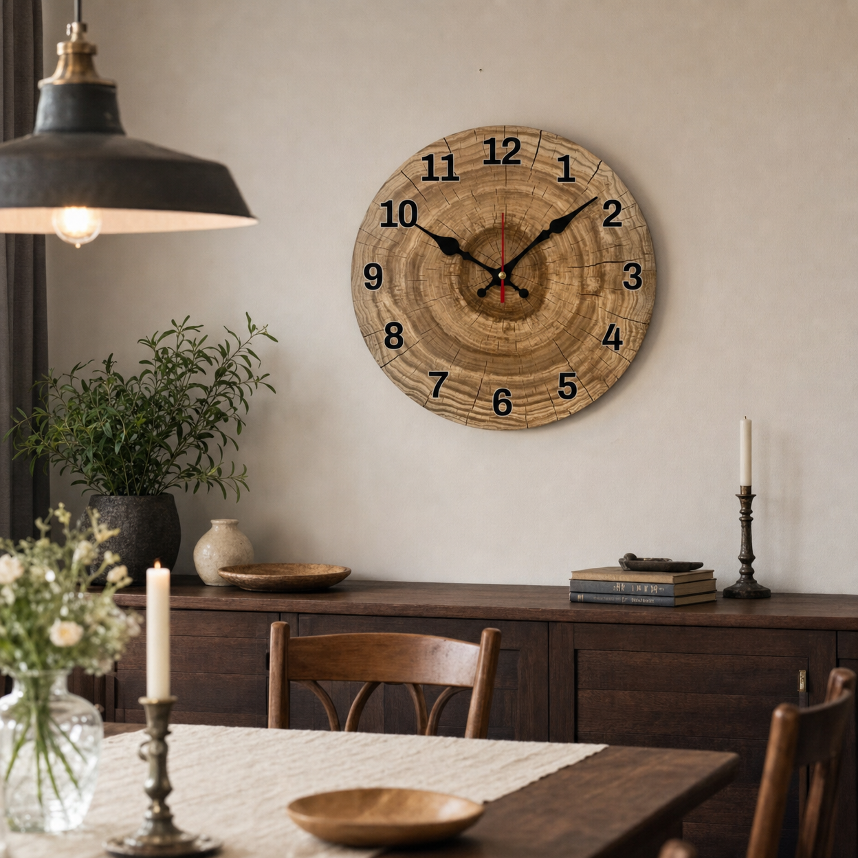 Rustic Wall Clock Silent Movement