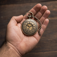 Mechanical Engraved Pocket Watch For Men